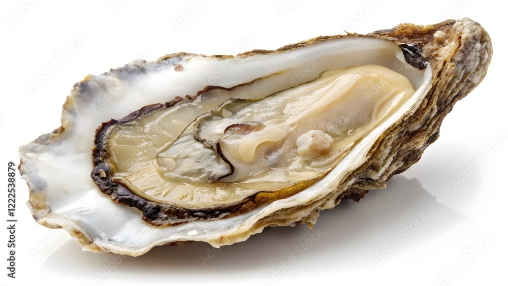 Raw Oyster with Pearlescent Interior Gourmet Seafood Delicacy V3 Raw Oyster with Pearlescent Interior Gourmet Seafood Delicacy V3