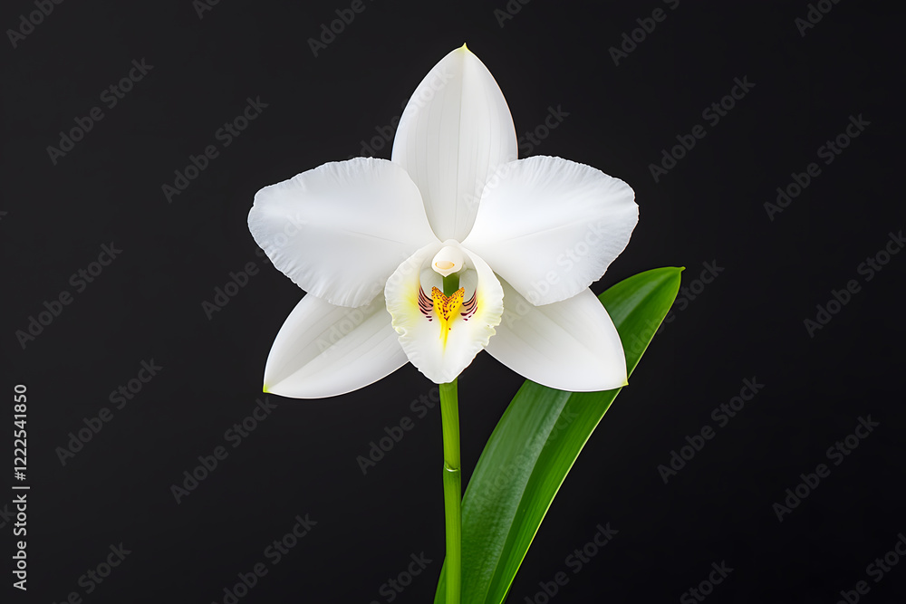 Fototapeta premium White Orchid flower isolated on background