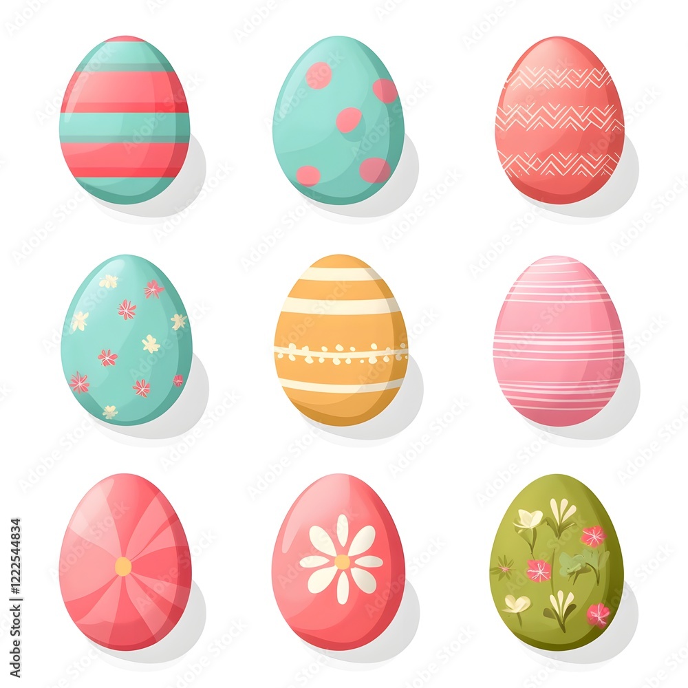 set of easter eggs set of easter eggs