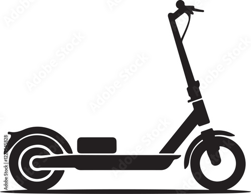 Modern Electric Scooter Silhouette Artwork