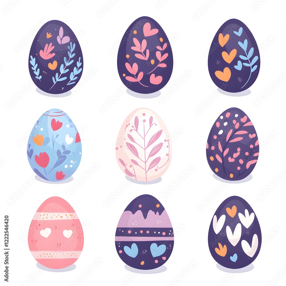set of easter eggs set of easter eggs