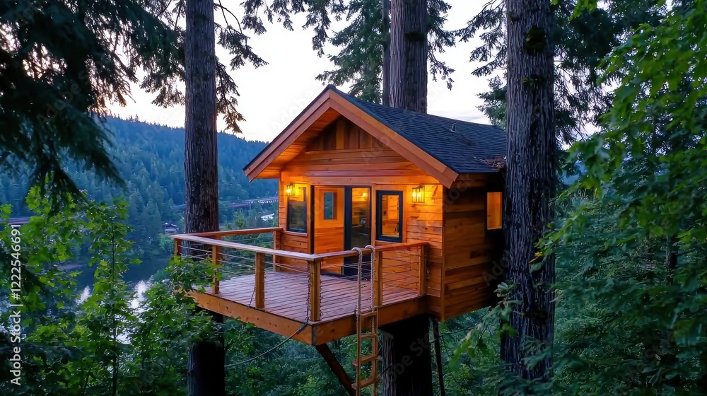 Secluded Treehouse in the Forest Secluded Treehouse in the Forest