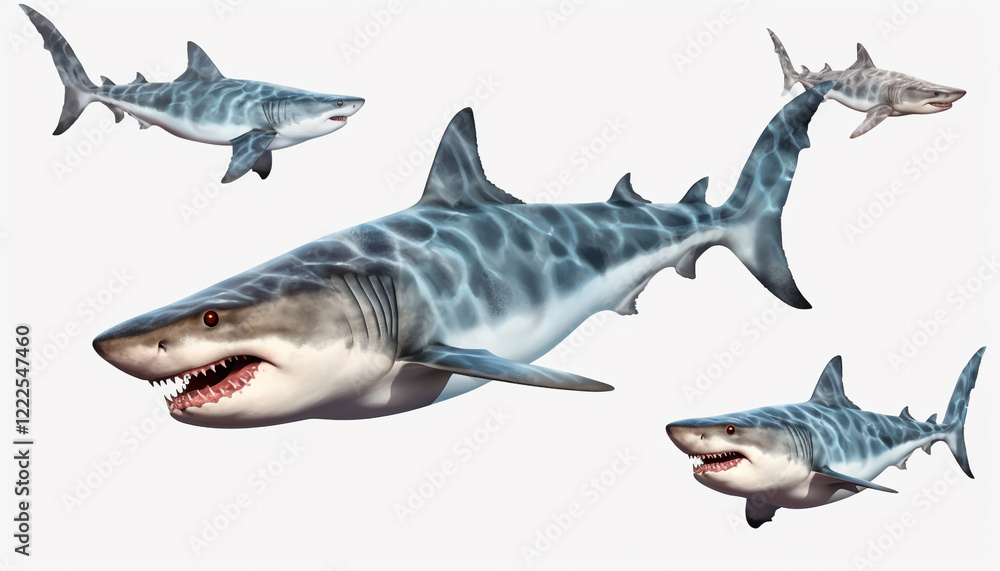 Naklejka premium great white shark