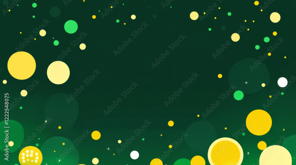 Colorful abstract background with green and yellow circles Colorful abstract background with green and yellow circles