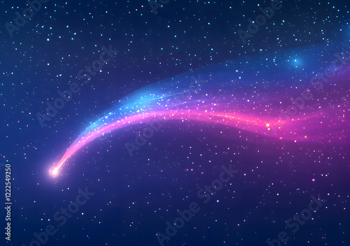 Wallpaper Mural Meteor Streaking Across a Stunning Purple Starry Sky Torontodigital.ca