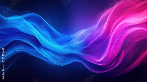 Wallpaper Mural Vector aurora with dynamic waves of blue and purple, creating a sleek and elegant brand background. Torontodigital.ca