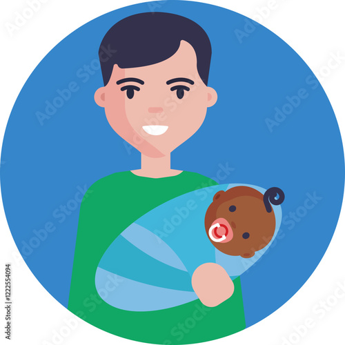 This image highlights the emotional connection that forms between a man and a child through the adoption process, offering a sense of family and belonging.