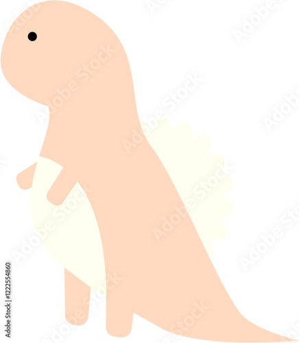 Cute Dinosaur Cartoon Illustration 