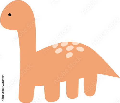 Cute Dinosaur Cartoon Illustration 