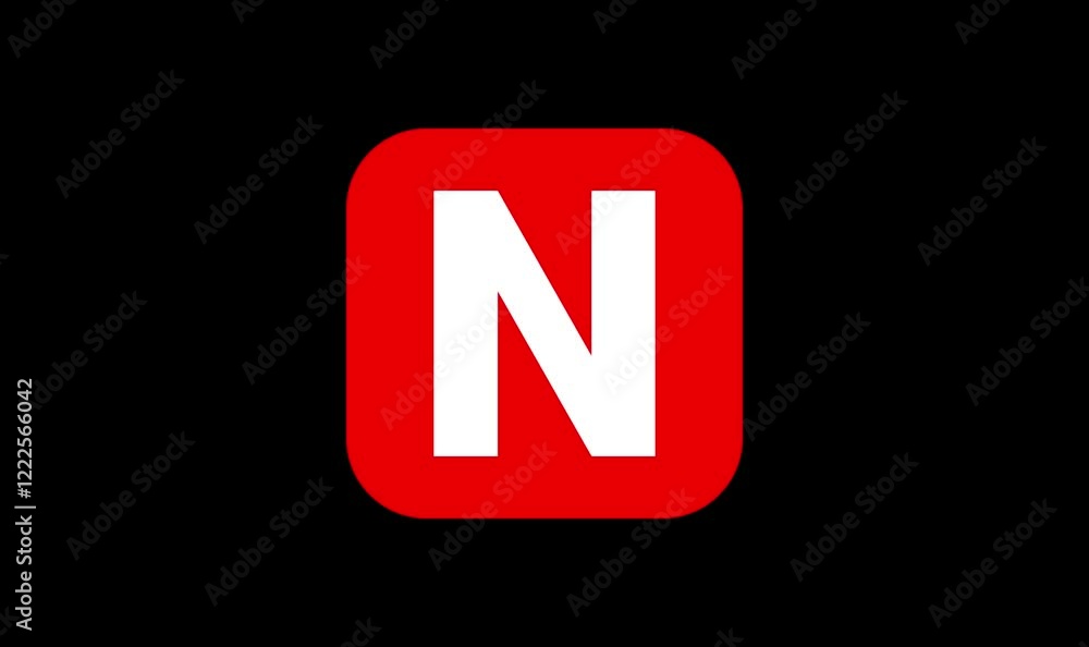 Red Square with White number off N Error or Close Icon Symbol animation videos Red Square with White number off N Error or Close Icon Symbol animation videos