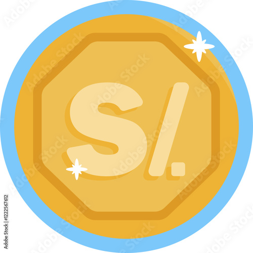 Peruvian Coin: A depiction of a traditional Peruvian coin, showcasing cultural and historical significance.