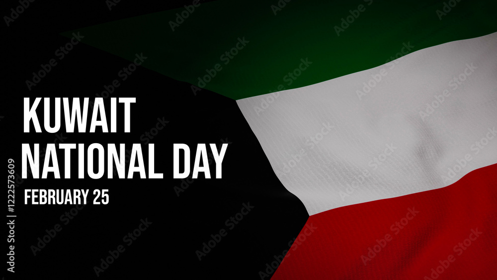 Celebrating Kuwait National Day A 3D Tribute to Patriotism and Unity on February 25 with Vibrant Flag Representation Celebrating Kuwait National Day A 3D Tribute to Patriotism and Unity on February 25 with Vibrant Flag Representation