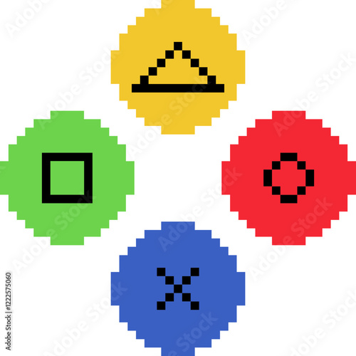 controller buttons. Gaming controls symbol. leisure games