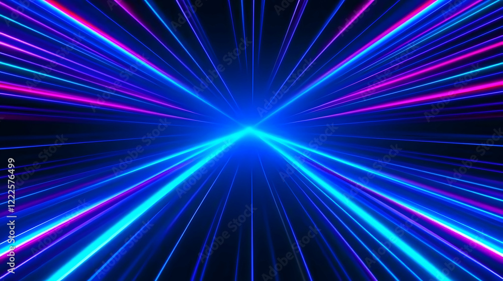 Neon Light Trails Converge Dynamically in Abstract Background Illustration Neon Light Trails Converge Dynamically in Abstract Background Illustration
