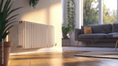 Wallpaper Mural Modern radiator at home. Central heating system Torontodigital.ca