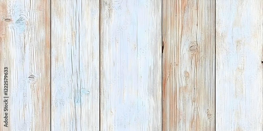 Naklejka premium White and beige painted wooden planks form a textured background for design projects.
