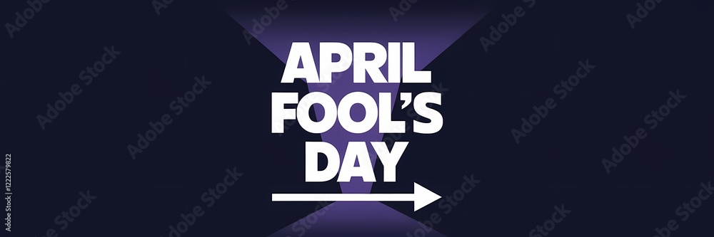 Obraz premium A dark theme April Fool's Day poster with a minimalist design. The text 