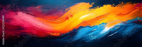 A background of a plain canvas with a single diagonal slash in vibrant color.