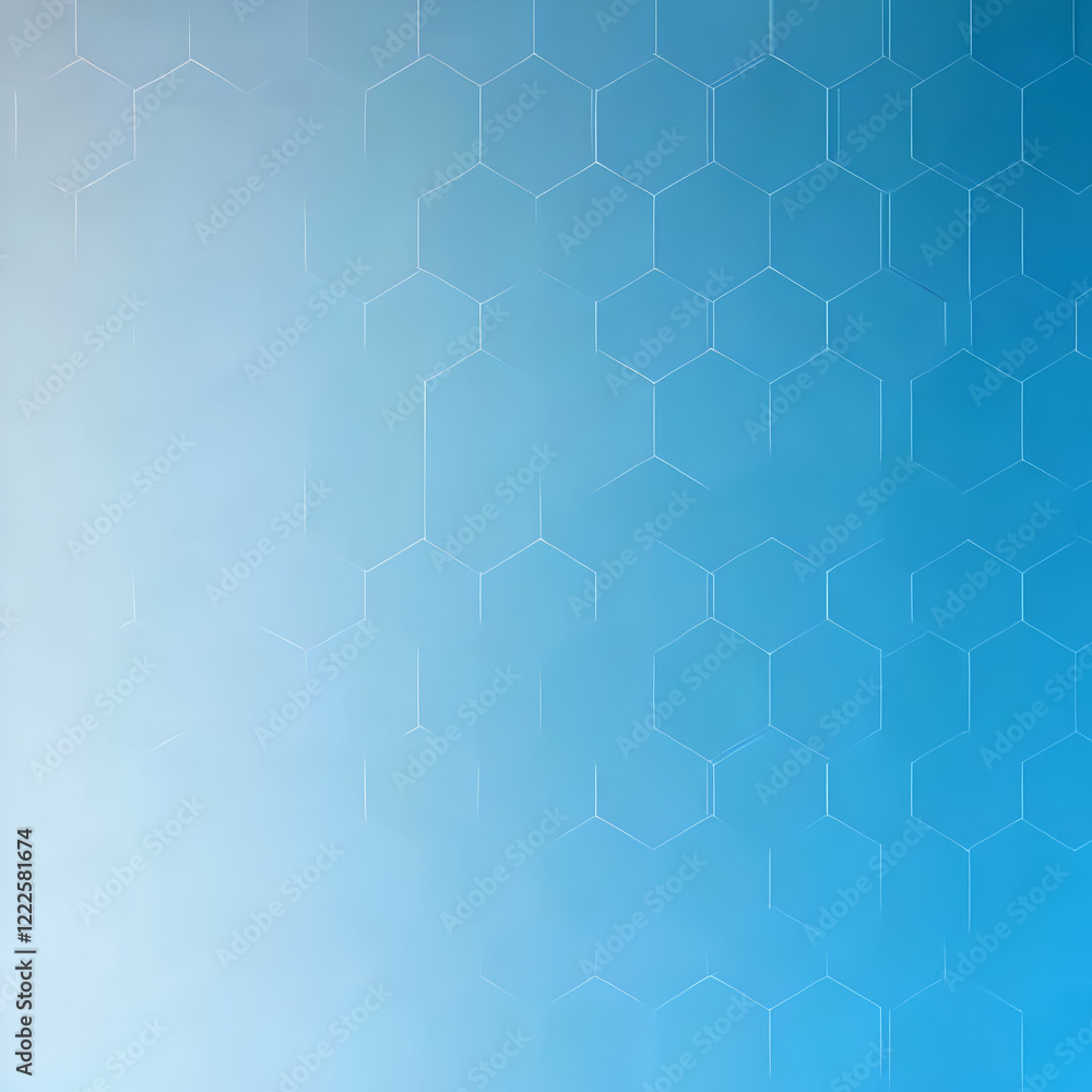 Abstract Blue Hexagon Background Creates a Modern and Technological Feel with Soft Gradient Abstract Blue Hexagon Background Creates a Modern and Technological Feel with Soft Gradient