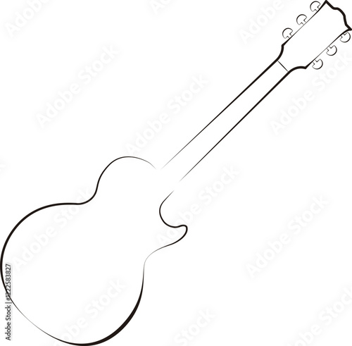 Guitarra Les Paul vetorial detalhada para projetos musicais e artísticos, Detailed Les Paul vector guitar for musical and artistic projects