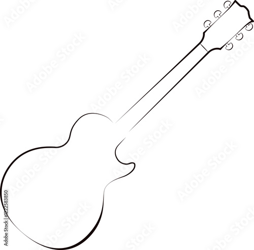 Guitarra Les Paul vetorial detalhada para projetos musicais e artísticos, Detailed Les Paul vector guitar for musical and artistic projects