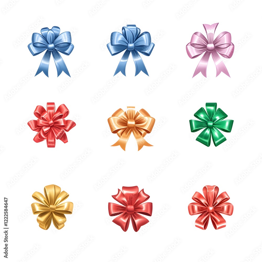 set of gift bows set of gift bows