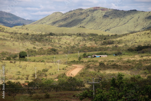 montanhas e lavrados no entorno de uiramutã, roraima photo