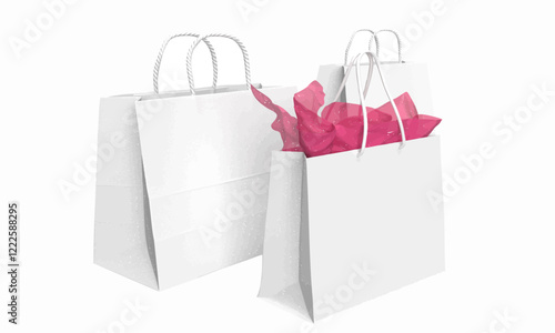 Set of shopping bags 3d