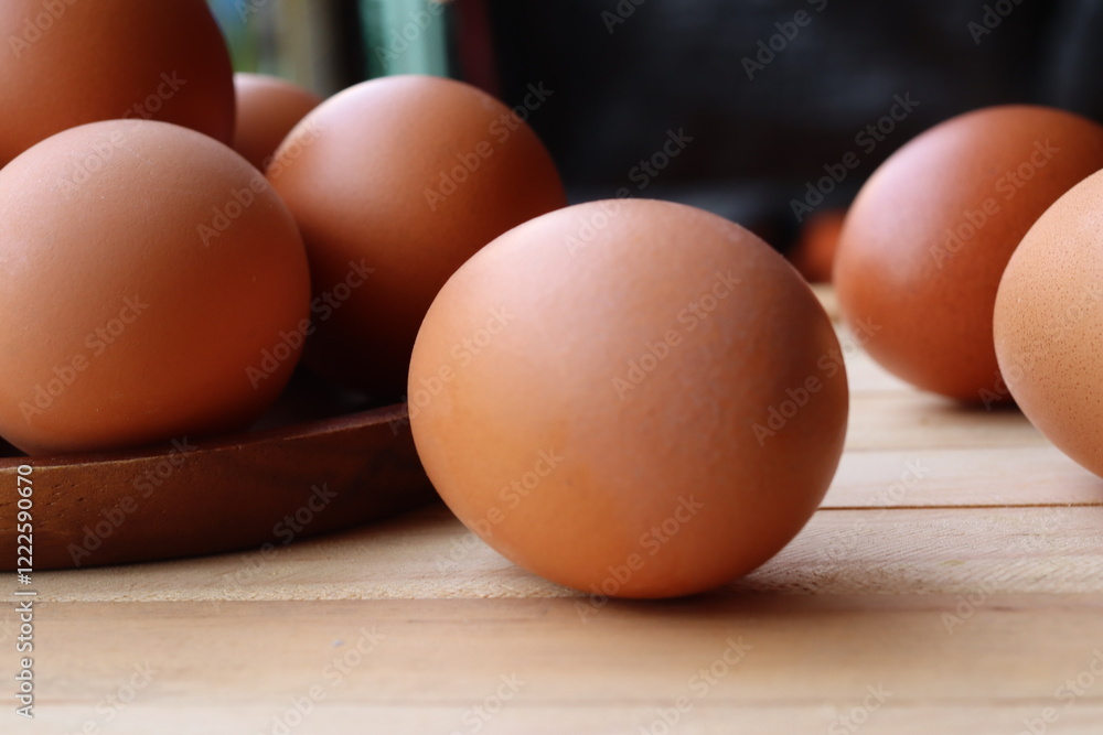 Fresh eggs on wood background Fresh eggs on wood background