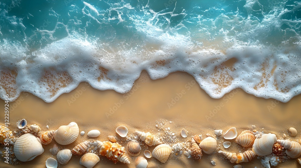A background of a summer beach with soft sand and shells scattered around. A background of a summer beach with soft sand and shells scattered around.