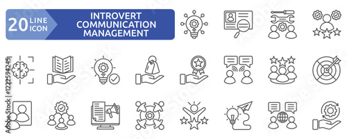 introvert communication management icon sheet