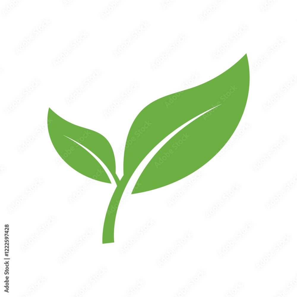 Fototapeta premium Leaf Logo Icon Graphic Background Template