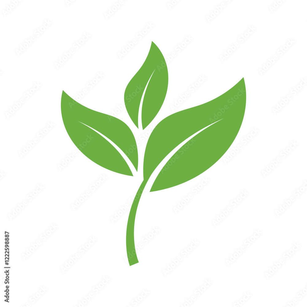 Obraz premium Leaf Logo Icon Graphic Background Template