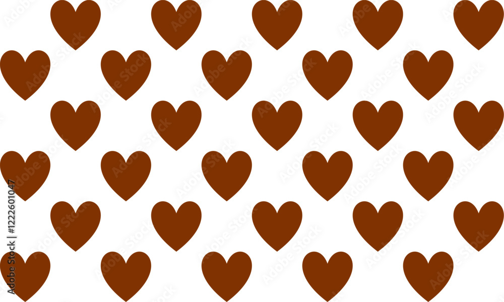 Fototapeta premium seamless pattern with pink hearts, two tone chocolate heart grid patter, repeat seamless pattern design for fabric print or background or t-shirt paint