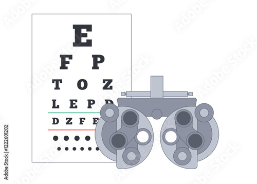 Eyesight examination concept