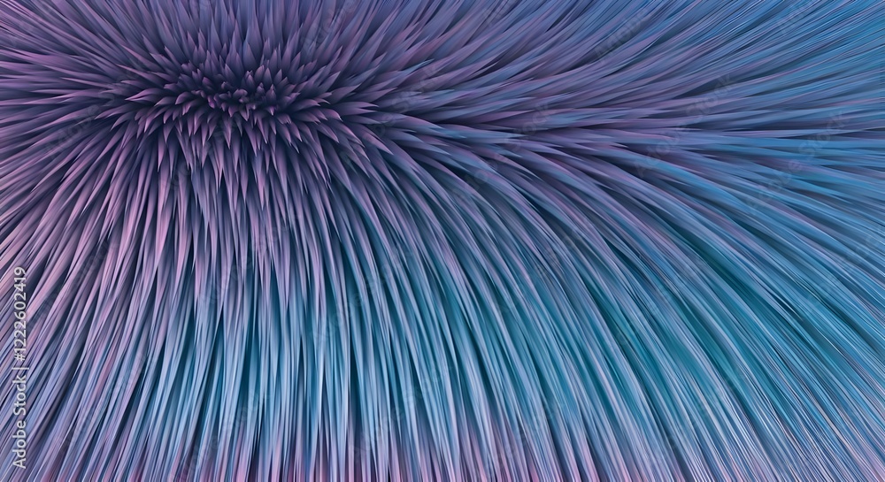 Obraz premium A glossy fur texture in pale lilac and powder blue, reflecting soft light, Ai Generated