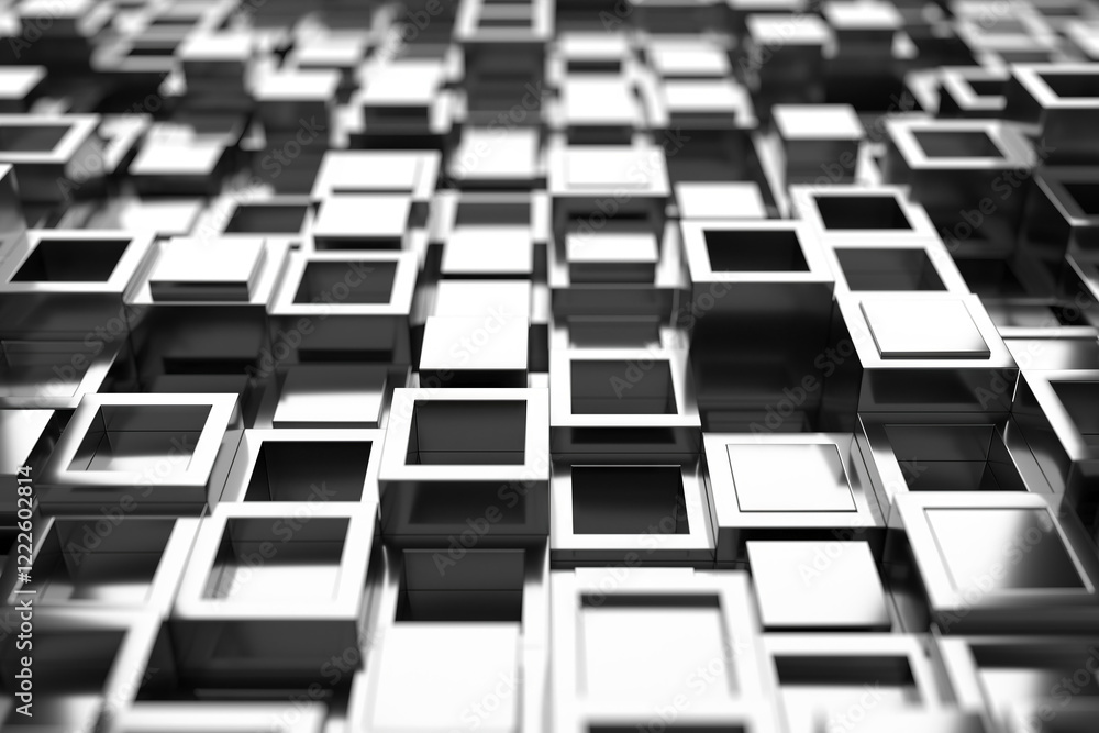 Abstract geometric pattern featuring stacked cubes. 3d render Abstract geometric pattern featuring stacked cubes. 3d render