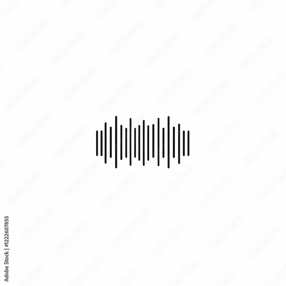 Black Soundwave Bars Rhythm and Vibration Pulse Beat Illustration on White Background Black Soundwave Bars Rhythm and Vibration Pulse Beat Illustration on White Background