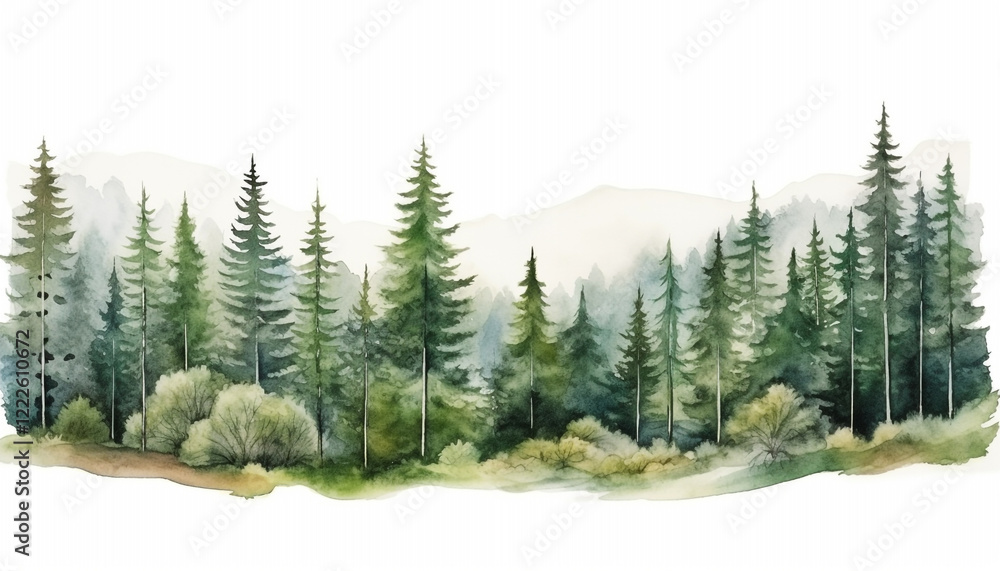 Fototapeta premium winter forest landscape