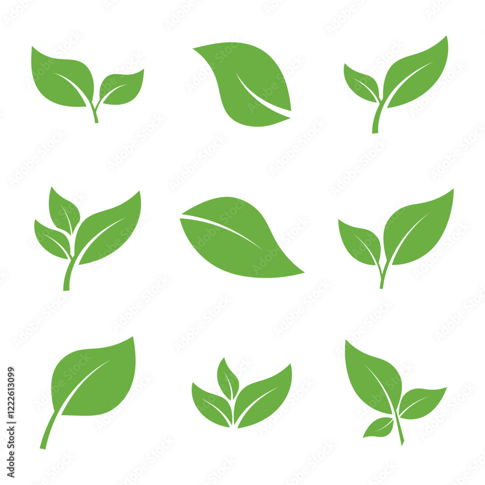 Leaf Logo Icon Graphic Background Template Leaf Logo Icon Graphic Background Template