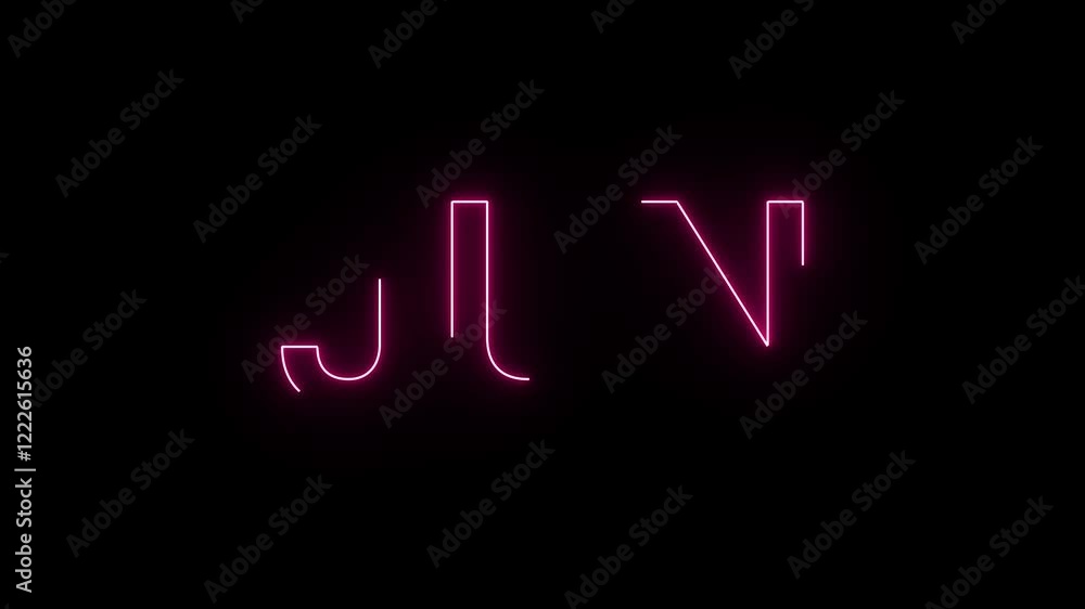 Jun month neon sign animation videos Jun month neon sign animation videos