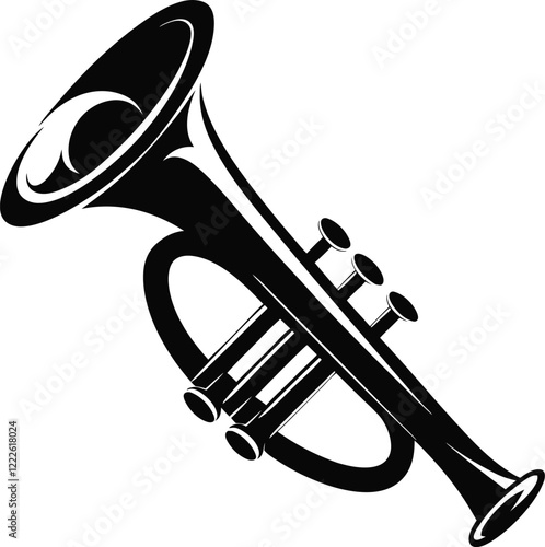 Trumpet Silhouette Vector Illustration Design