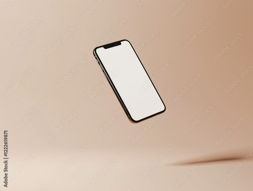 phone with an empty screen. Ideal for UI/UX design and mobile app mockups. phone with an empty screen. Ideal for UI/UX design and mobile app mockups.