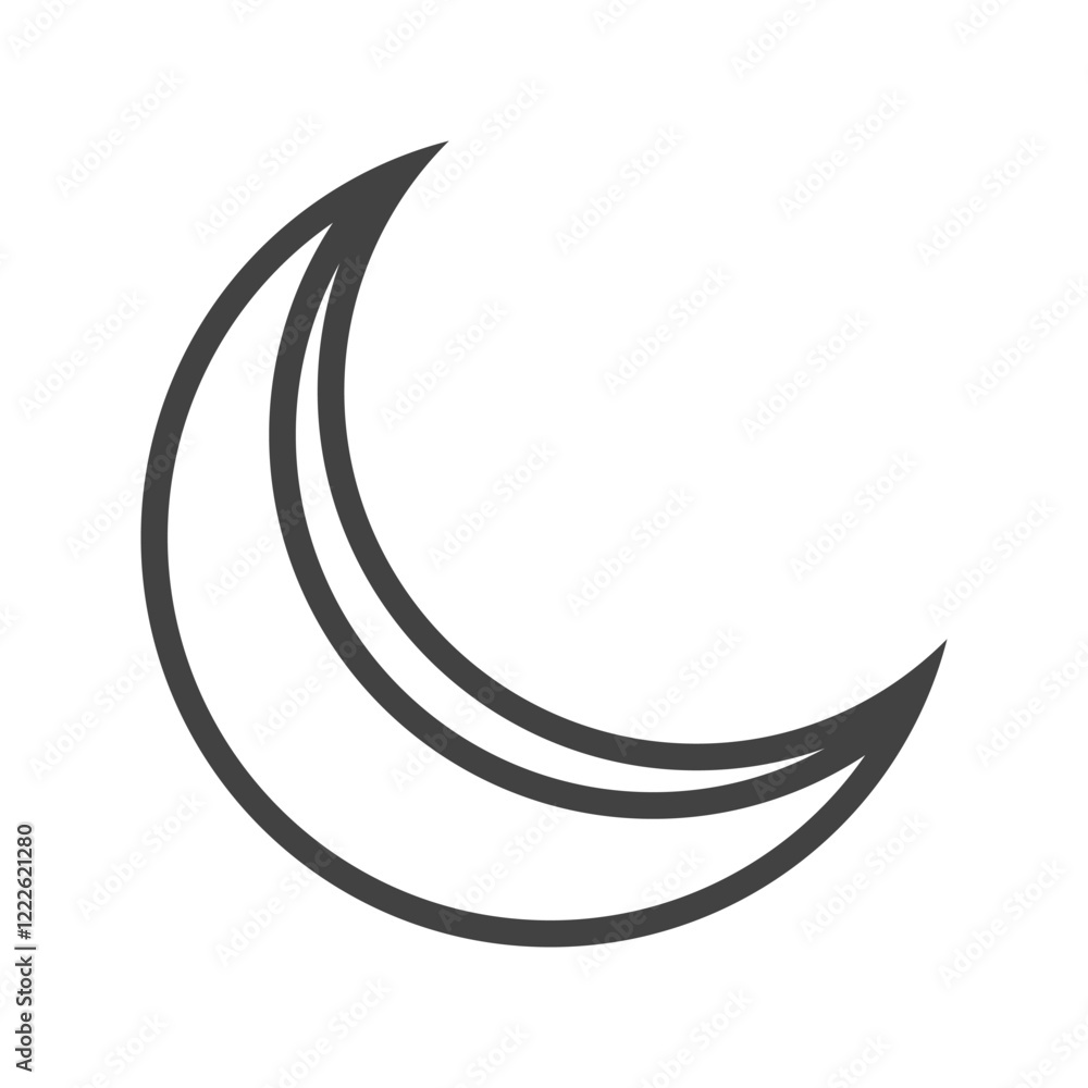 creative crescent icon symbol design vector illustration creative crescent icon symbol design vector illustration