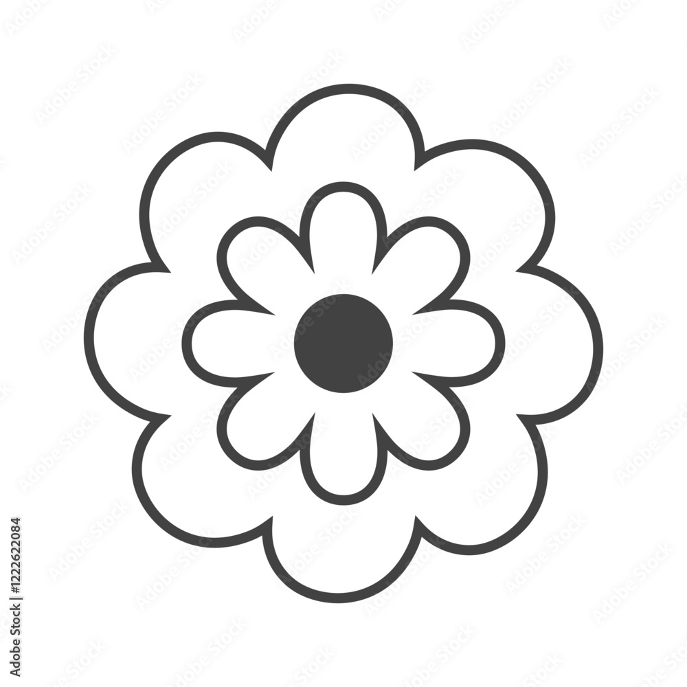 line icon flower chinese new year isolated on white background line icon flower chinese new year isolated on white background