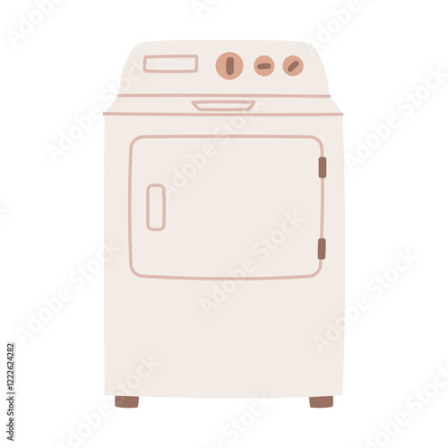 A vintage white washing machine. Perfect for retro and nostalgic designs.