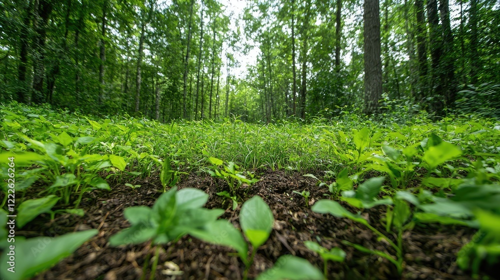 Lush green forest path, sunlight dappling through trees; nature, tranquility, background for website Lush green forest path, sunlight dappling through trees; nature, tranquility, background for website