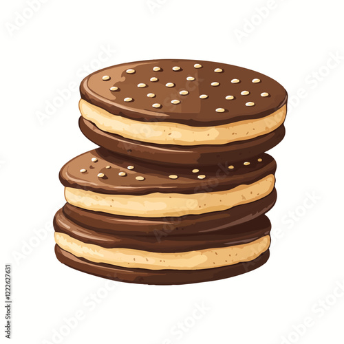 Ice Cream Sandwich Cookie vector illustration 