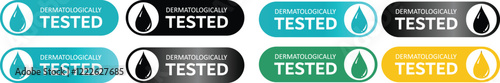 Dermatologically sticker vector label designs for products