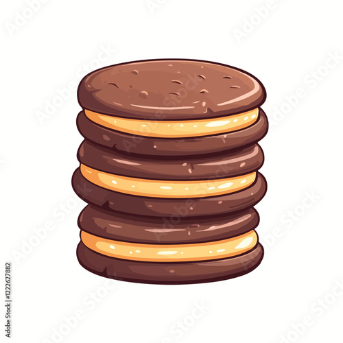 Ice Cream Sandwich Cookie vector illustration 